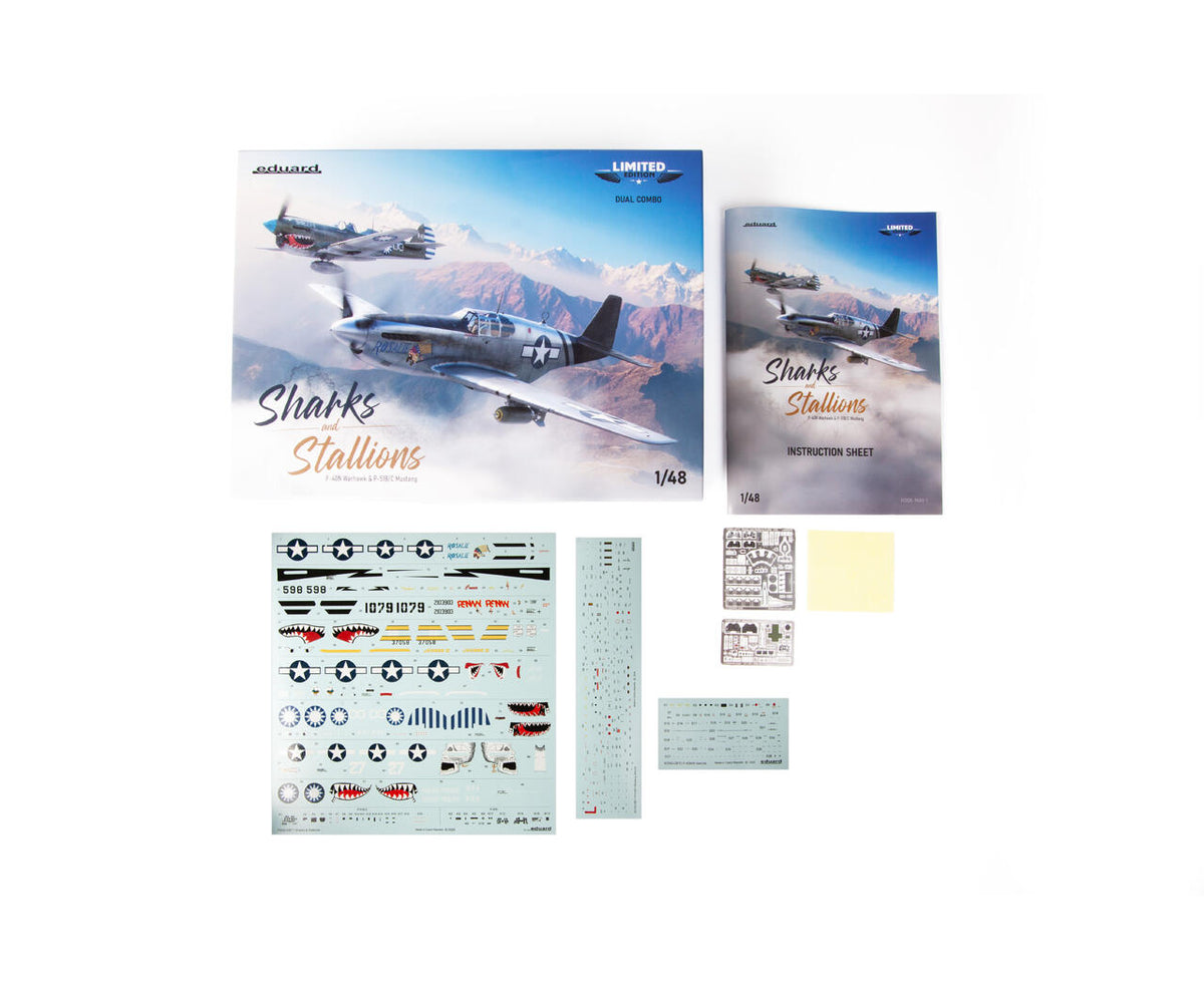 Eduard 11200 Sharks and Stallions DUAL COMBO P-40 N and P-51 B/C 1/48 – Bild 3