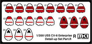 MK1 Design MD-20021 Porte-avions CV-6 Enterprise de l&amp;#39;US Navy - Pièces de détail pour maquette Trumpeter au 1/200 – image 56