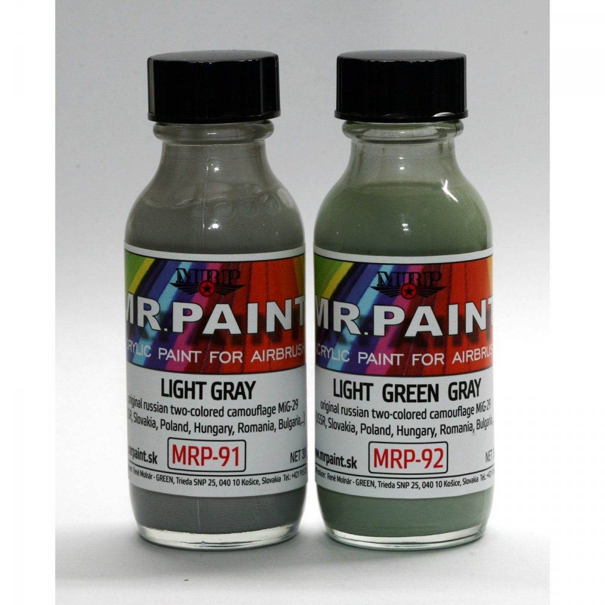 MR. Paint MRP-092 LIGHT GREEN GRAY Russian two-tone camo MIG-29 30ml – immagine 3