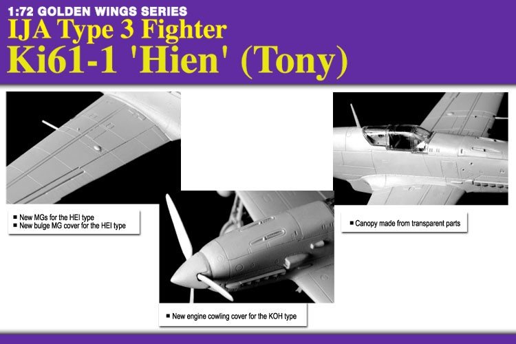 Dragon 5028 IJA Type 3 Fighter Ki61-1 &amp;#39;Hien&amp;#39; (Tony) 1/72 – imagen 4