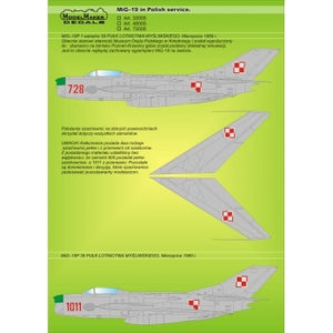 ModelMaker Decals D48005 MiG-19 in Polish service 1/48 – imagen 2
