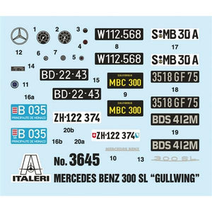 Italeri 3645 MERCEDES BENZ 300 SL GULLWING 1/24 – zdjęcie 3