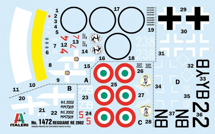 Italeri 1472 Reggiane Re.2002 Ariete 1/72 – immagine 3