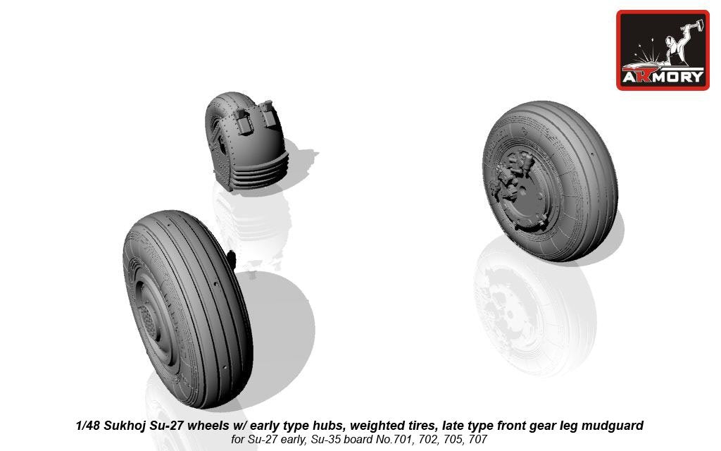 Armory Models AW48020b Sukhoj Su-27 Flanker wheels 1/48 – image 4