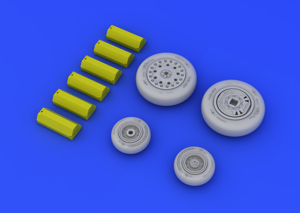 Eduard 648114 F-4B/ N wheels 1/48 (Academy) – immagine 5