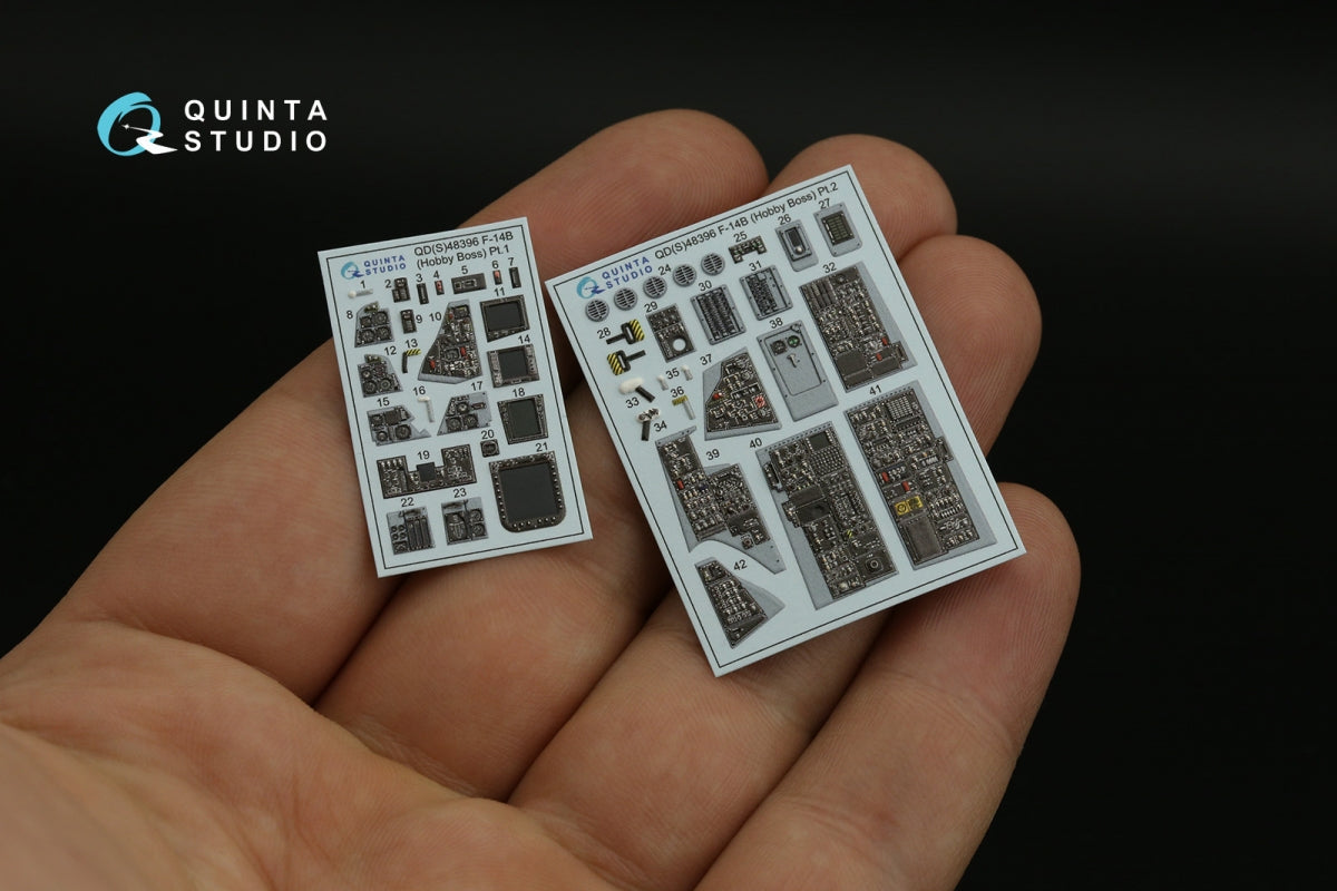 Quinta Studio QDS-48396 F-14B 3D-Printed coloured Interior on decal paper (Hobby Boss) (Small version) 1/48 – Bild 2