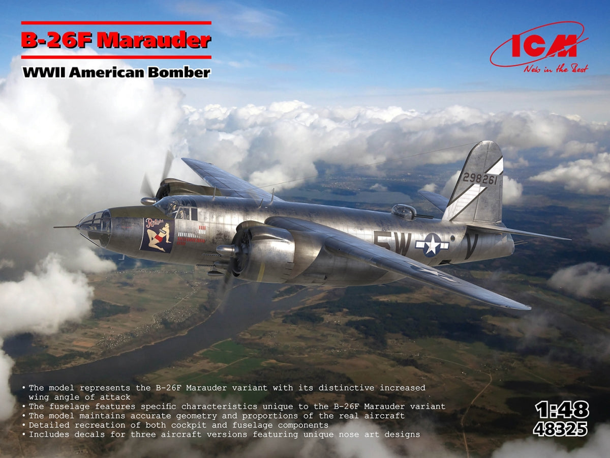 ICM 48325 B-26F Marauder WWII American Bomber 1/48