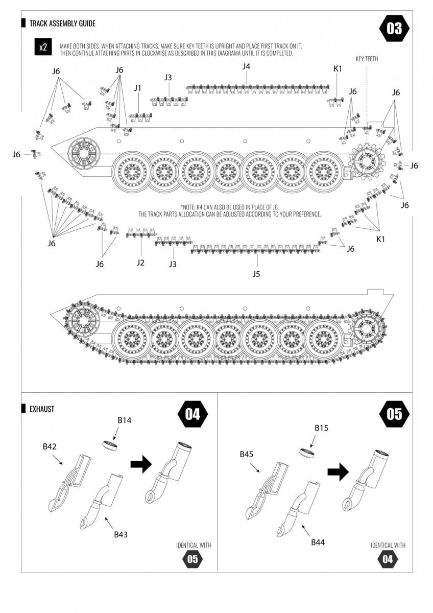 Modelcollect UA35010 WWII German E60 ausf.D 12.8cm tank with side armor late type 1/35 – Bild 5
