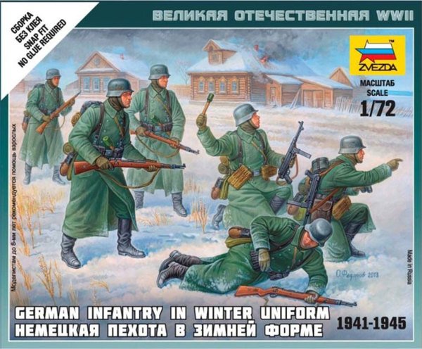 Zvezda 6198 German Infantry (winter uniform, 1941-1945) 1/72