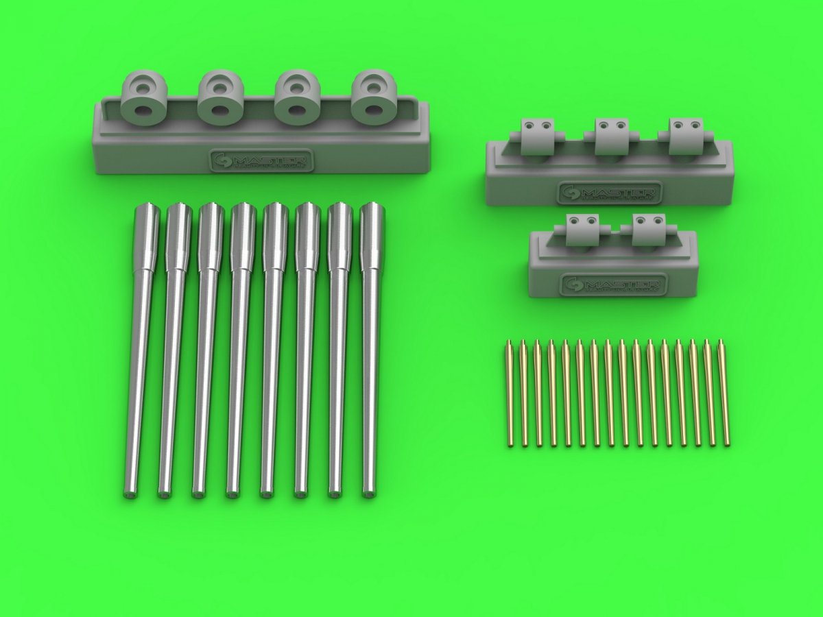 Master SM-350-101 Uzbrojenie pancernika Dunkerque/Strasbourg – lufy 330mm (8 szt.), 130 mm (16 szt.) wraz z żywicznymi elementami do osadzenia luf 1/350