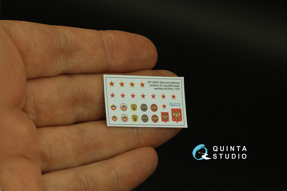 Quinta Studio QP135004 Stars and National emblems for Soviet/Russian warships 1/350 – Bild 12