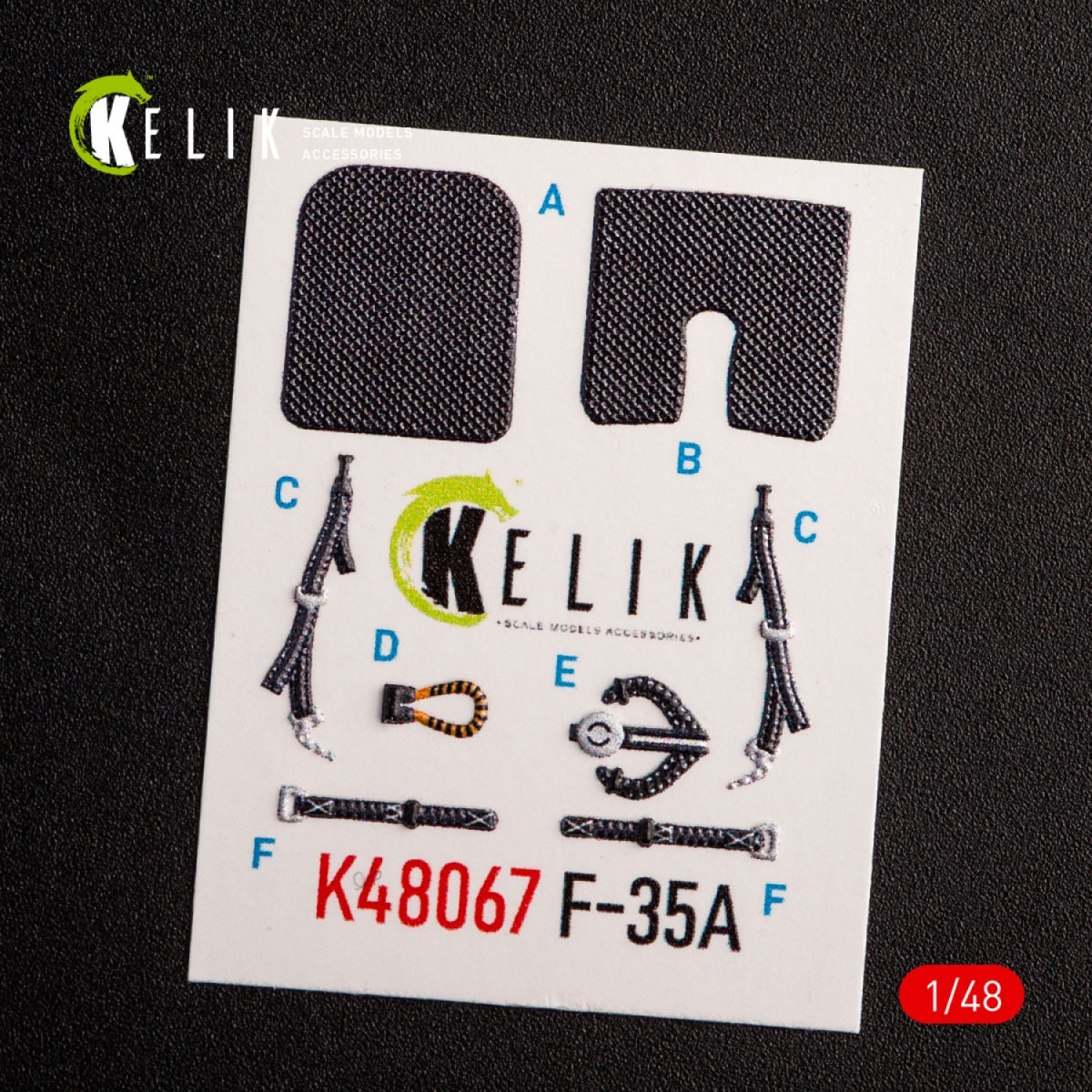 KELIK K48067 F-35A INTERIOR 3D DECALS FOR TAMIYA KIT 1/48 – Bild 2