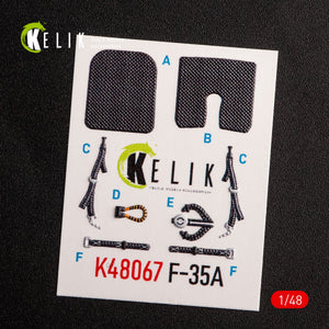 KELIK K48067 F-35A INTERIOR 3D DECALS FOR TAMIYA KIT 1/48 – Bild 2