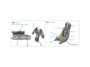 Quinta Studio QD72125 Harrier Gr.3 late 3D-Printed coloured Interior on decal paper (Airfix) 1/72 – imagen 11