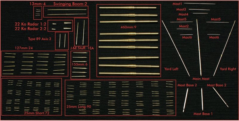 Pontos 35003F1 IJN Yamato Detail Up Set 1/350 – immagine 7