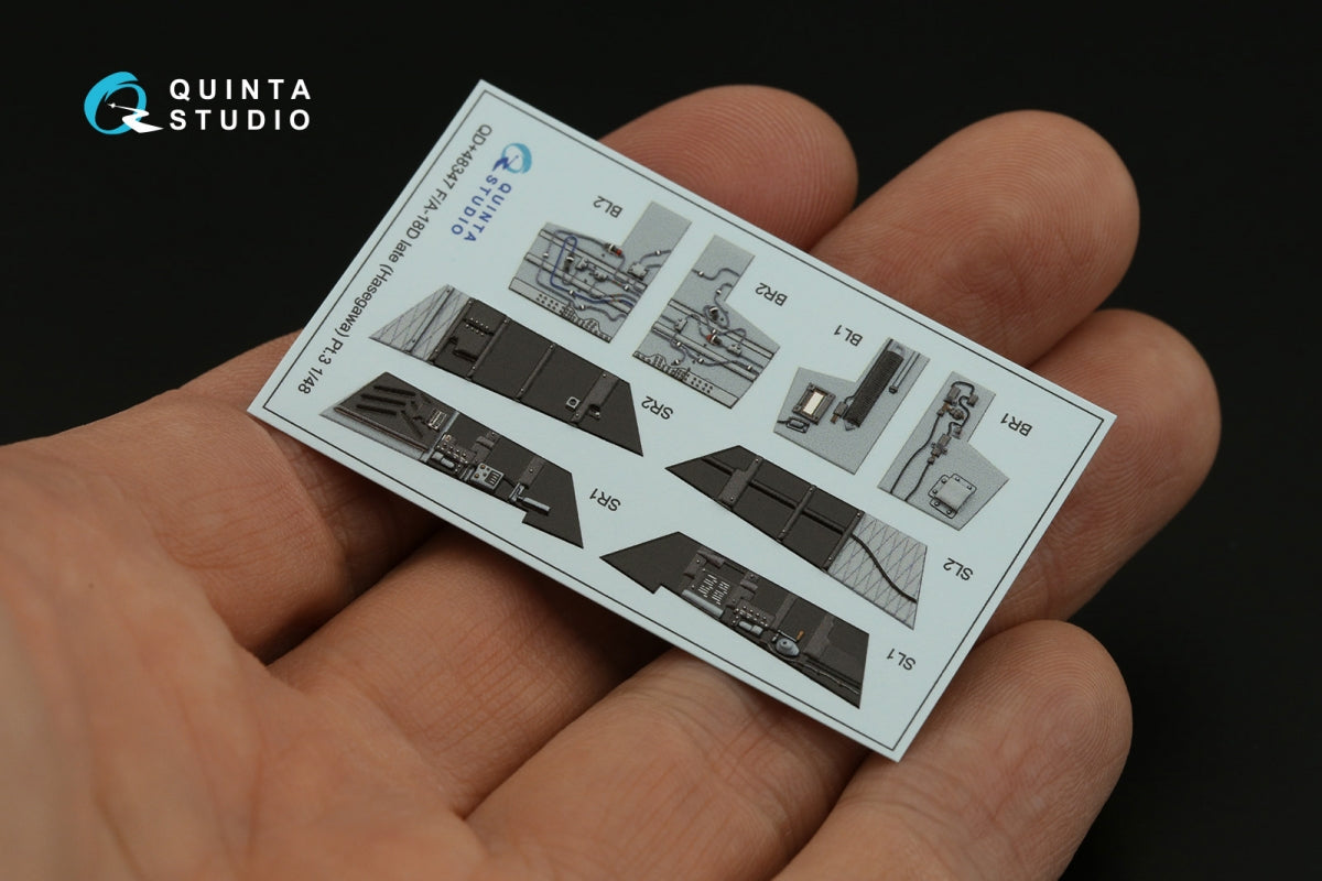 Quinta Studio QD+48347 FA-18D late 3D-Printed coloured Interior on decal paper (Hasegawa) (with 3D-printed resin parts) 1/48 – Bild 7