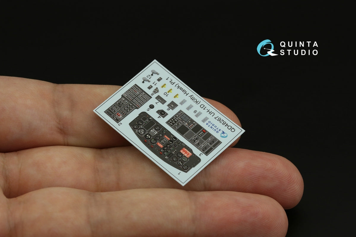 Quinta Studio QD48267 UH-1D 3D-Printed coloured Interior on decal paper (KittyHawk) 1/48 – imagen 6