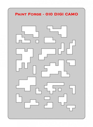 Paint Forge PFST010M STENCIL - DIGI CAMO