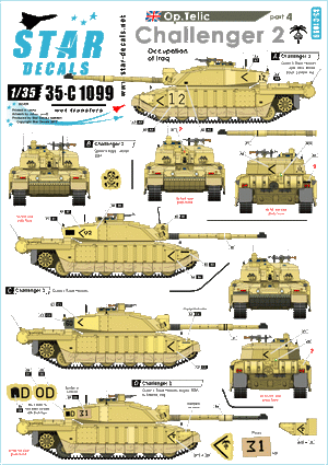 Planche de décalcomanies Star Decals 35-C1099. Telic 4 1/35