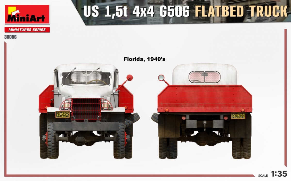 MiniArt 38056 US 1,5t 4×4 G506 FLATBED TRUCK 1/35 – zdjęcie 5