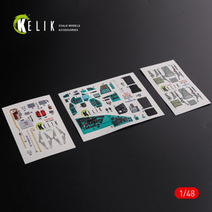 KELIK K48092 Mi-24D (Hind-D) interior 3D decals for Trumpeter kit 1/48