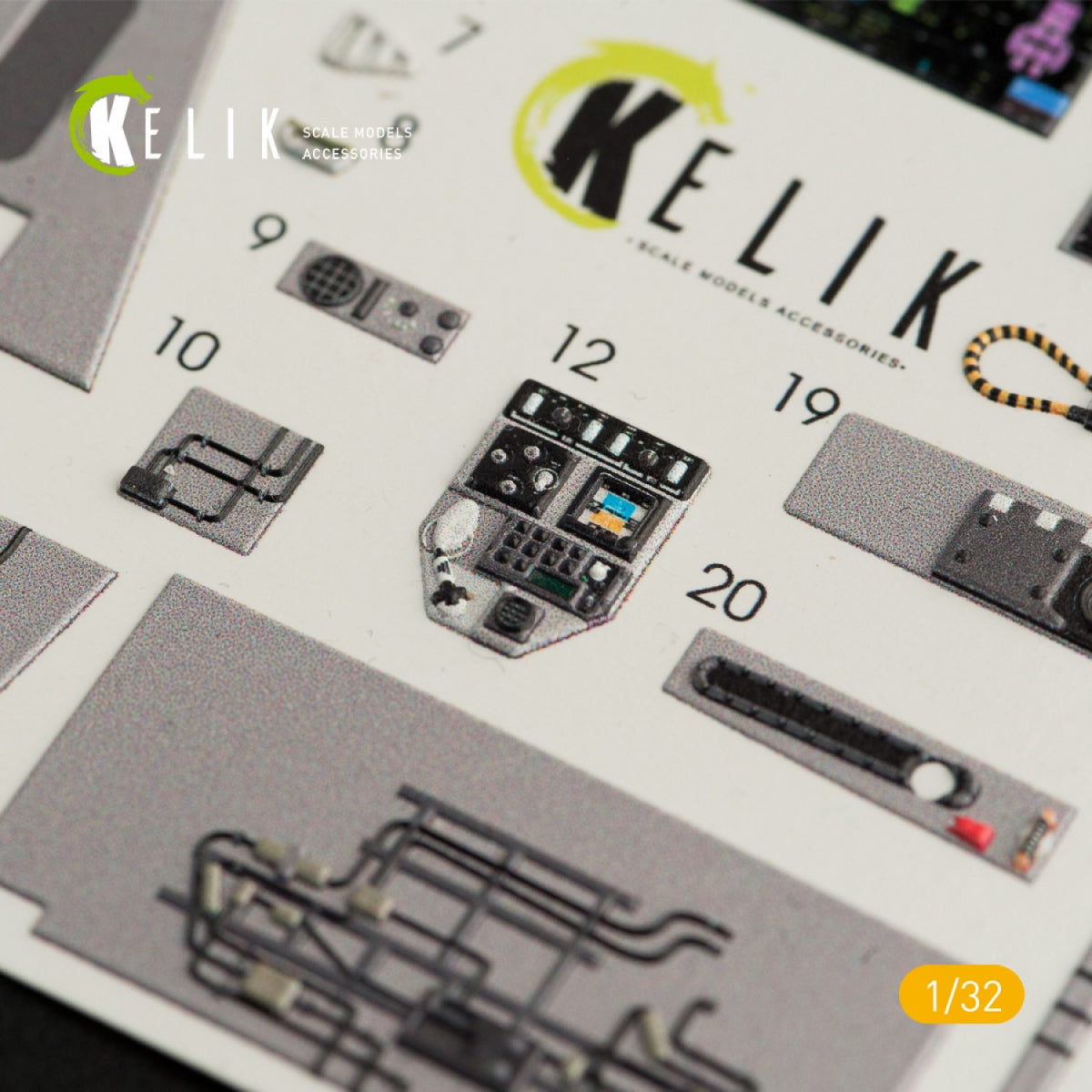 KELIK K32009 F-35C INTERIOR 3D DECALS FOR TRUMPETER KIT 1/32 – Bild 3