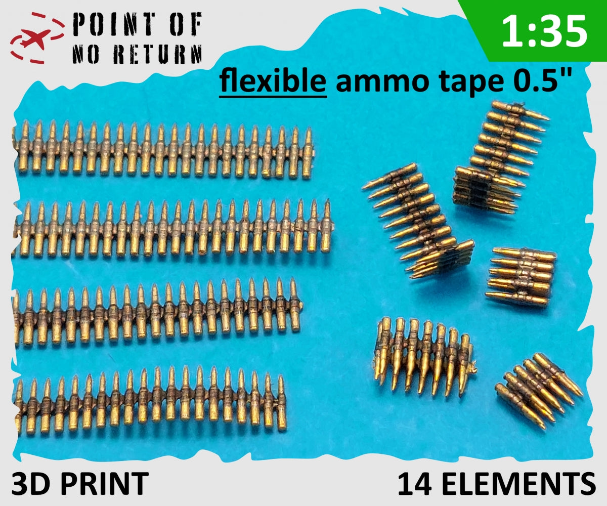 Point of no Return 3524055 Elastyczne taśmy amunicyjne 0,5 &amp;quot; / Flexible Ammunition Belts 1/35 – immagine 2