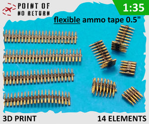 Point of no Return 3524055 Elastyczne taśmy amunicyjne 0,5 &amp;quot; / Flexible Ammunition Belts 1/35 – immagine 2