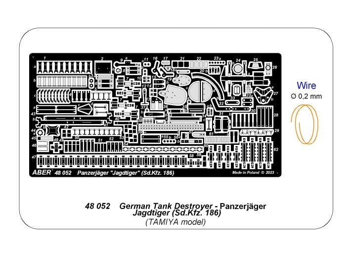 Aber 48052 Niemiecki niszczyciel czołgów Jagdtiger - Sd.Kfz. 186 / Panzerjäger Jagdtiger Sd.Kfz.186 - GERMAN TANK DESTROYER 1/48 – Bild 7