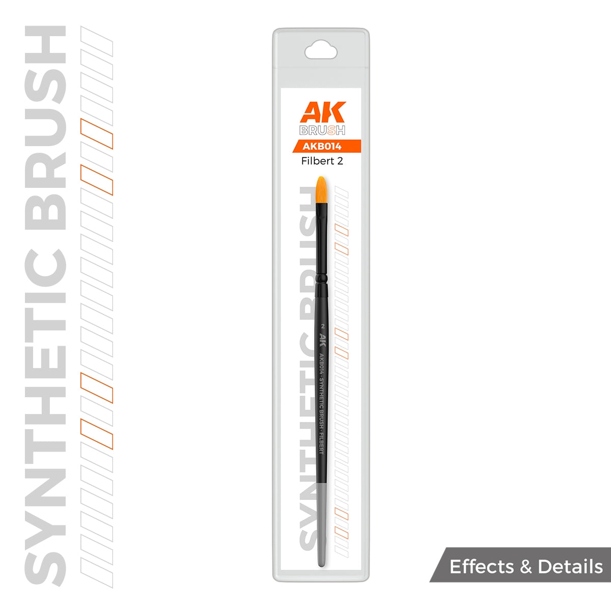 AK Interactive AKB014 AK SYNTHETIC BRUSH – FILBERT 2 – immagine 2