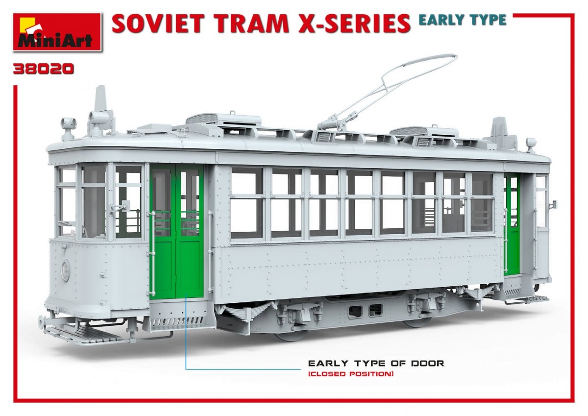 MiniArt 38020 SOVIET TRAM X-SERIES. EARLY TYPE 1/35 – immagine 5