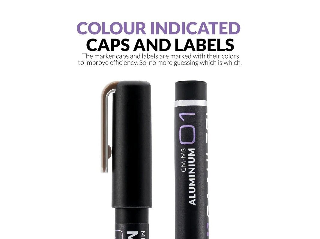 Gaahleri GM-MS01 Metallic Series Markers Aluminium