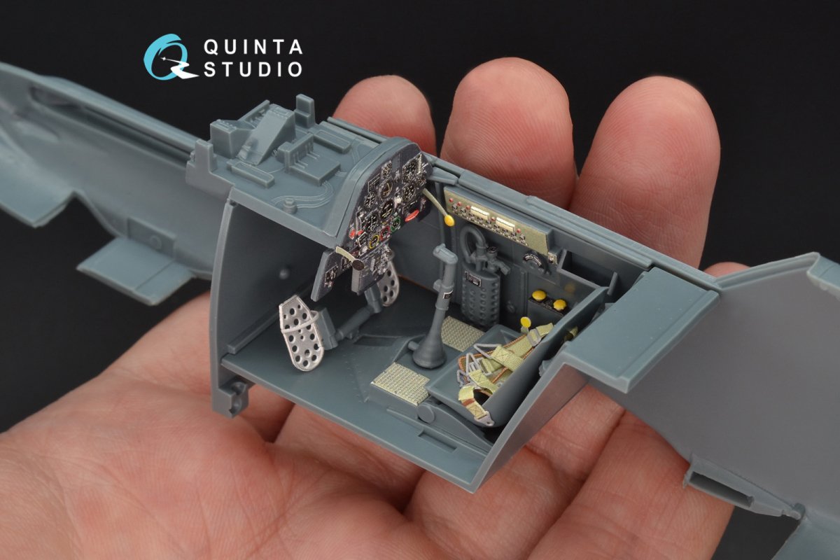 Quinta Studio QD32048 Bf 109E-3 3D-Printed &amp;amp; coloured Interior on decal paper (for Eduard kit) 1/32 – immagine 5