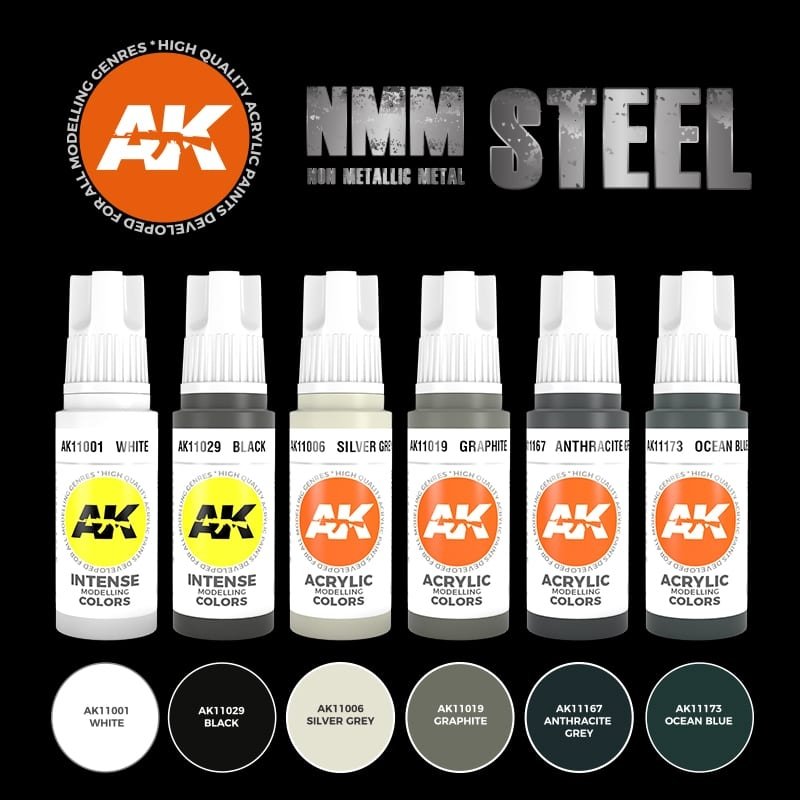 AK INTERACTIVE AK11601 3G Non Metallic Metal Steel 6x18 ml – zdjęcie 2