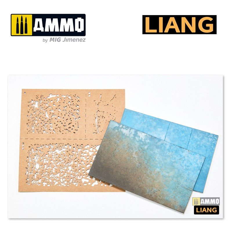 Liang 0001 Weathering Airbursh Stencils – immagine 8