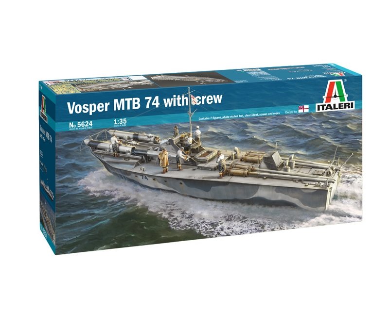Italeri 5624 Vosper 74 Torpilleur avec équipage (7 FIGURINES ET ACCESSOIRES INCLUS) 1/35