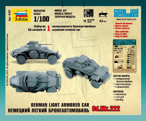 Zvezda 6157 Sd.Kfz.222 Armored Car 1/100 – zdjęcie 2