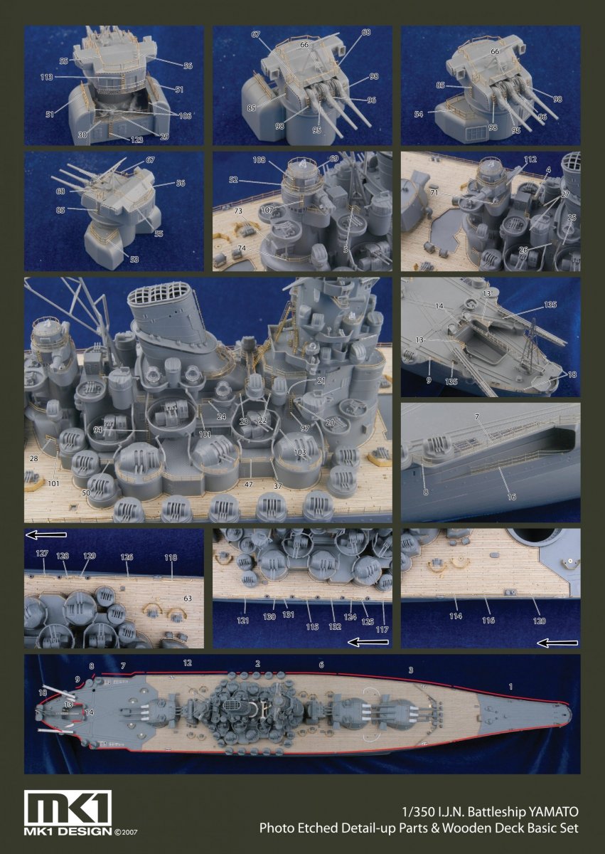 MK1 Design MD-35023 New Yamato Wooden Deck 1/350 – imagen 5