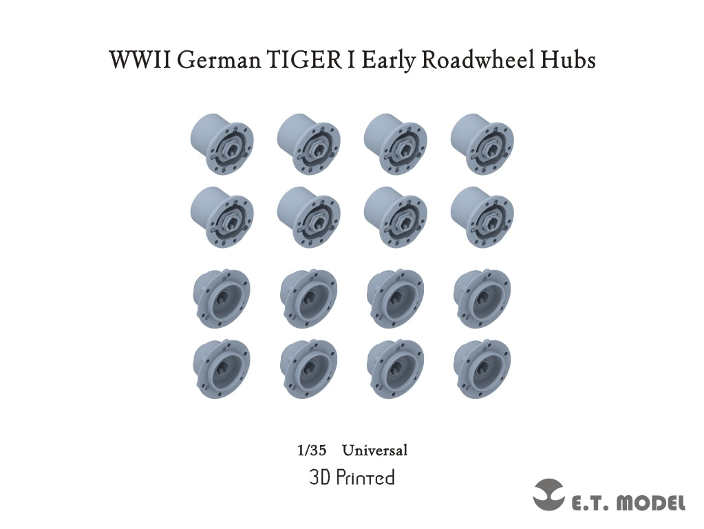 ET Model P35-295 WWII German TIGER I Early Roadwheel Hubs 1/35