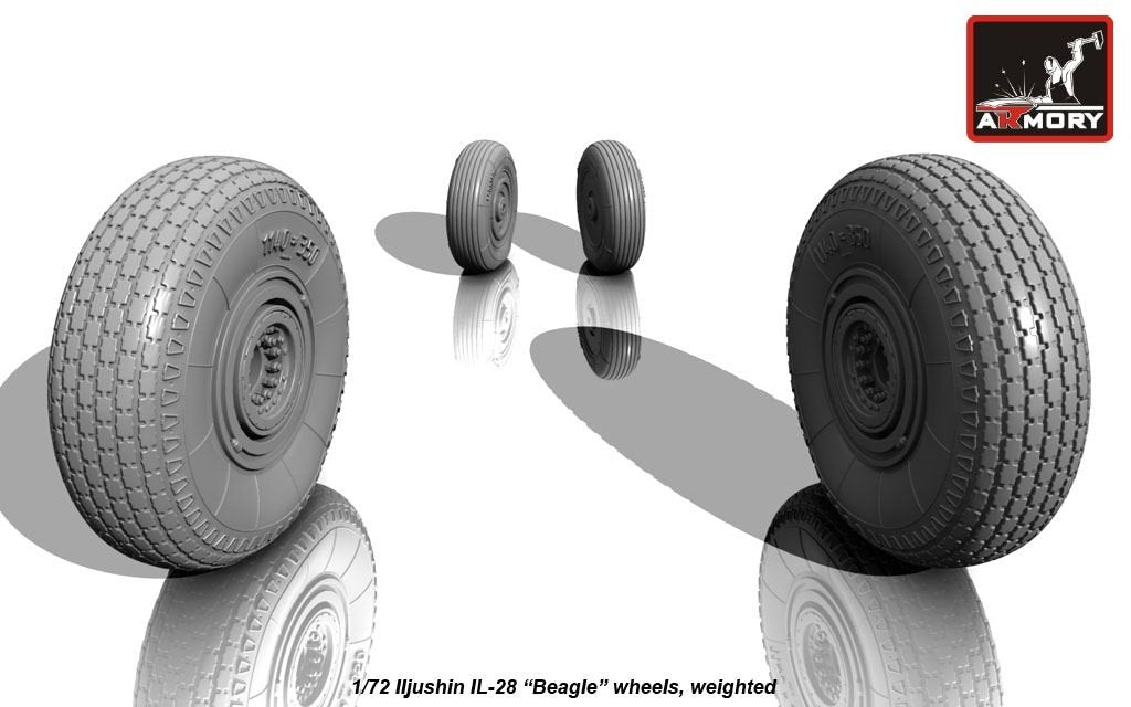 Armory Models AW72040 Iljushin IL-28 Beagle wheels, weighted 1/72 – zdjęcie 5