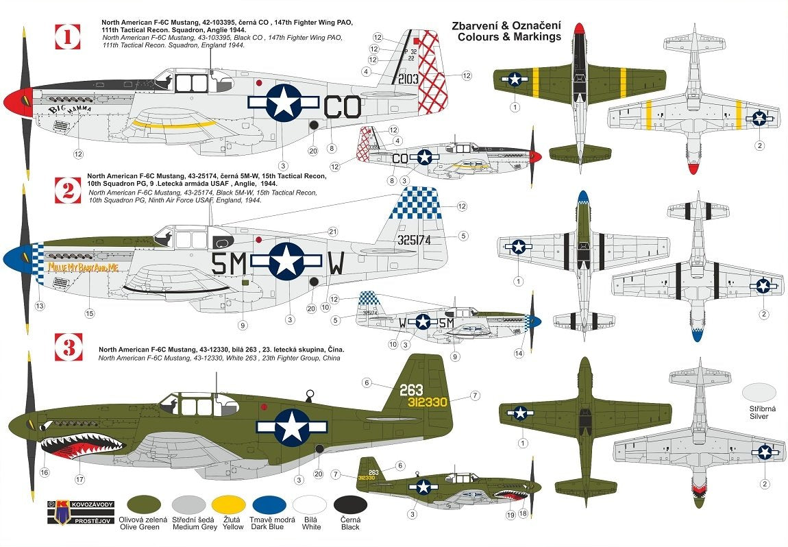 Kovozavody Prostejov KPM0246 F-6C „Photo-recce Mustang“ 1/72 – Bild 2