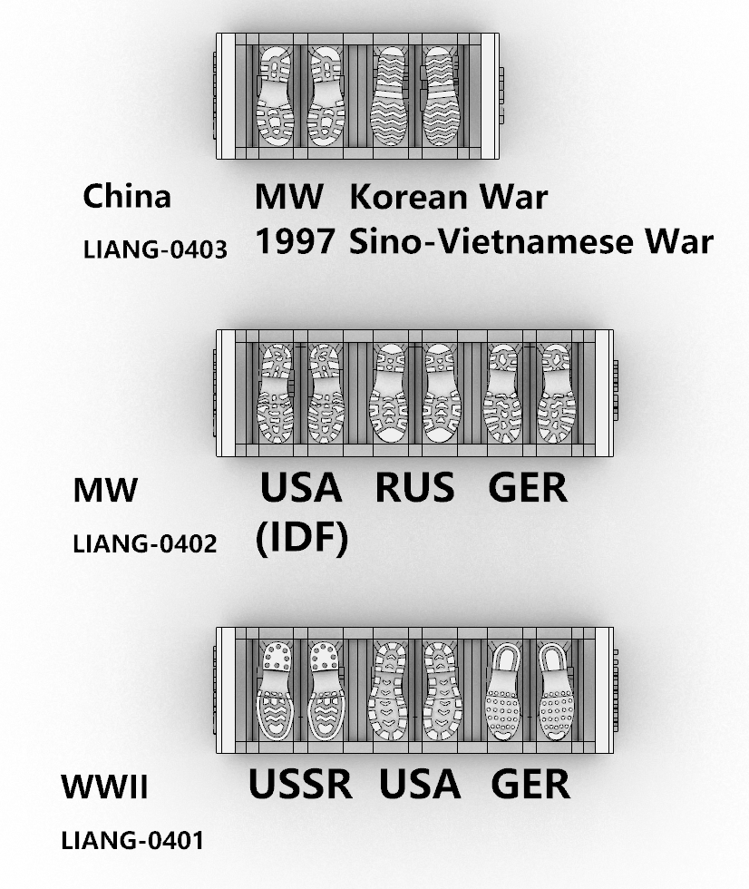 Liang 0403 3D-print Model Shoeprint Tools MW Korean War (1997 Sino-Vietnamese War) 1/35 – Bild 2