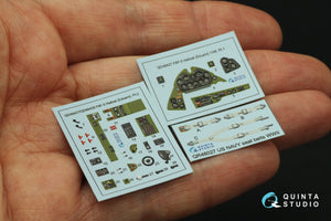 Quinta Studio QD48427 F6F-5 Hellcat 3D-Printed coloured Interior on decal paper (Eduard) 1/48 – zdjęcie 2