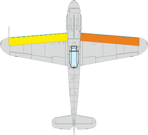 Eduard CX676 Bf 109G wings leading edge wavy lines 1/72