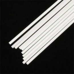 Plastruct 90722 Pręt # 0.5 X 1.0 X 250 (Styrene White) / 10 szt.