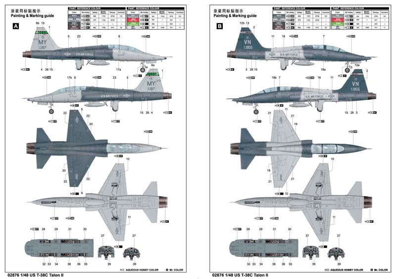 Trumpeter 02876 US T-38C Talon II 1/48 – immagine 2