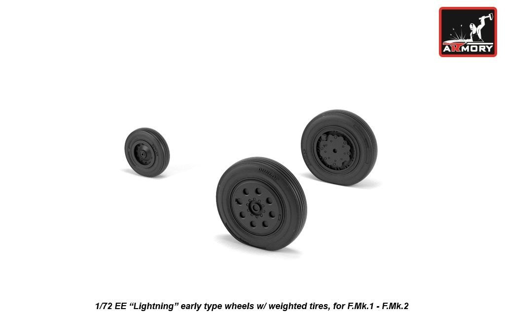 Armory Models AW72409 EE Lightning wheels w/ weighted tires, early 1/72 – immagine 4