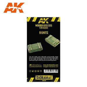 AK Interactive AK8226 BOÎTE EN BOIS DÉCOUPÉE AU LASER 005 (9 UNITÉS) – image 3