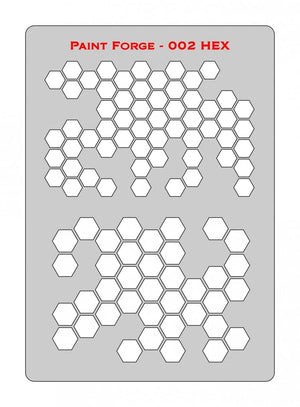 Paint Forge PFST002M STENCIL - HEX 2