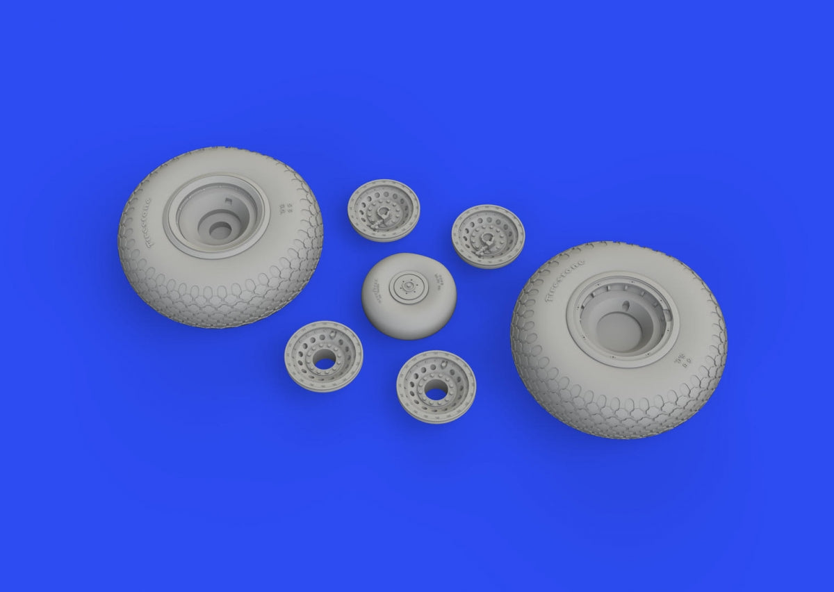 Eduard 6481024 B-17F wheels cross tread EDUARD 1/48 – immagine 3